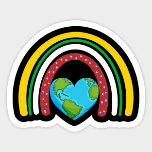 Earth day rainbow Sticker